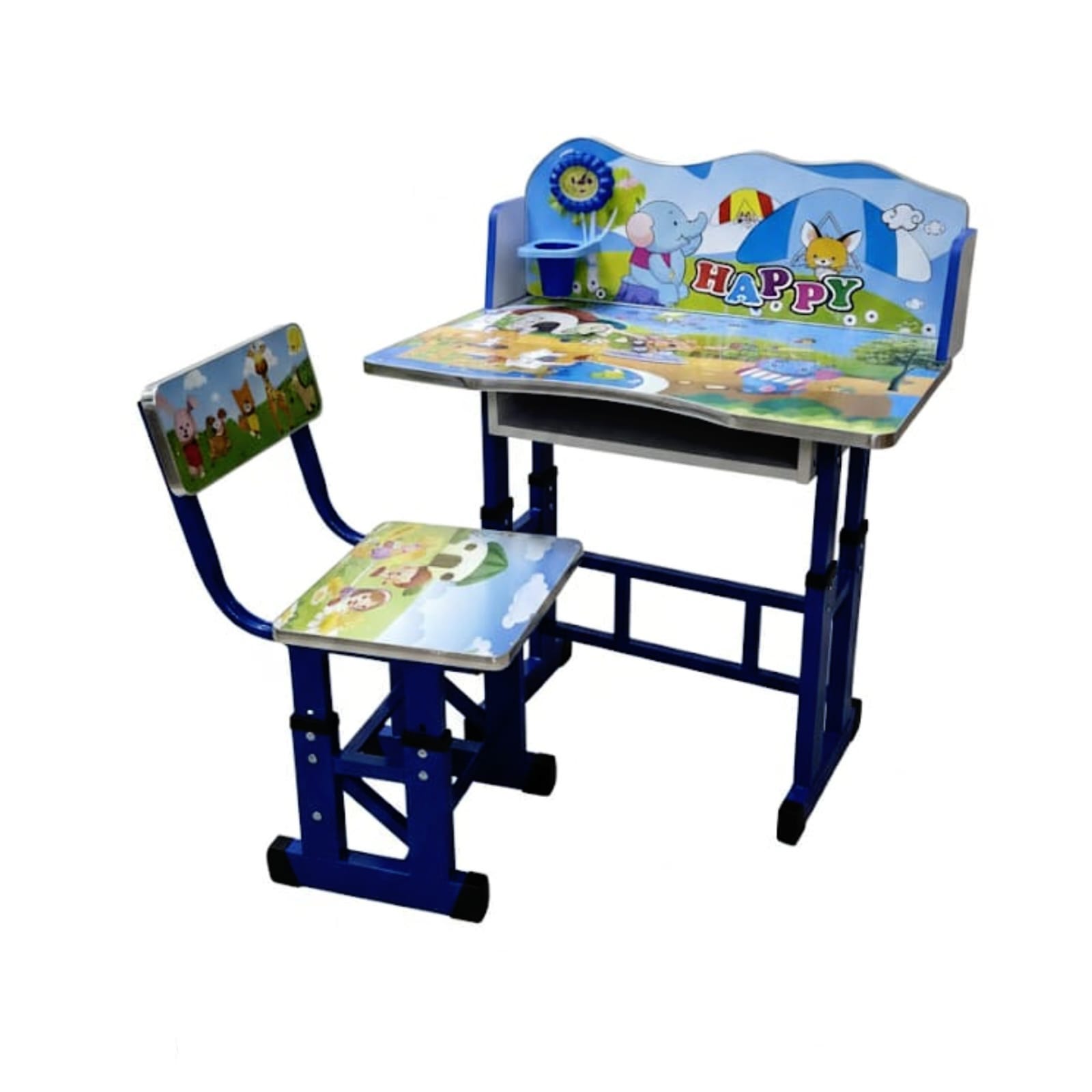 Cartoon - Happy Kids Desk and Chair